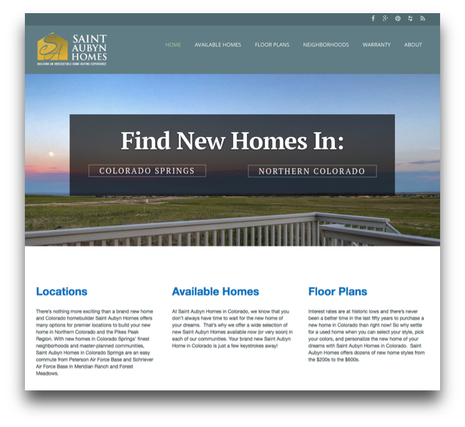 marketing for home builders website redesign before