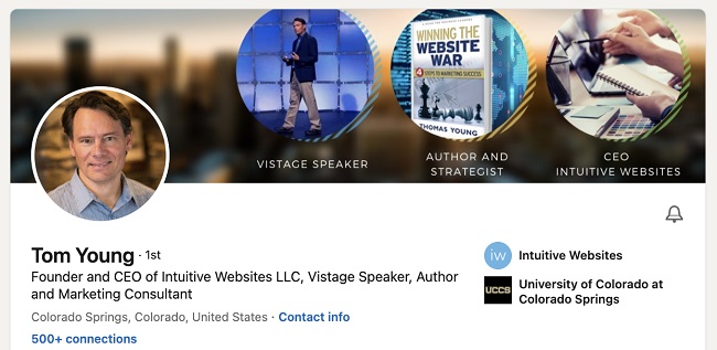 Example of good LinkedIn Profile Banner Example