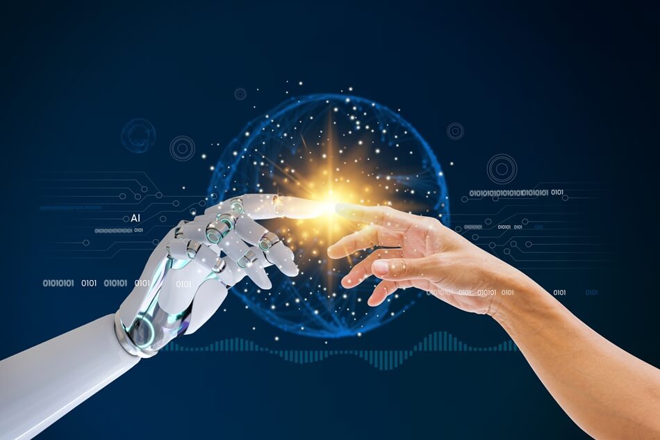 Human and AI meeting to improve marketing efforts